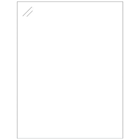 Bsc Preferred 8-1/2 x 11'' Crystal Clear Rectangle Laser Labels, 100PK BUY00027553